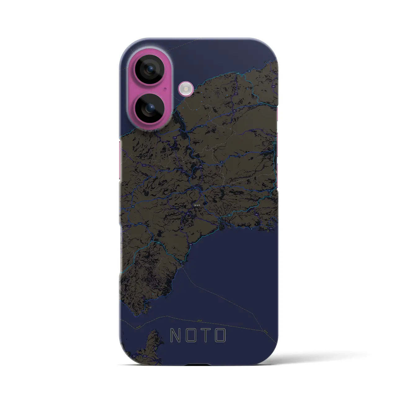 【能登(石川県)】地図柄iPhoneケース(バックカバータイプ)