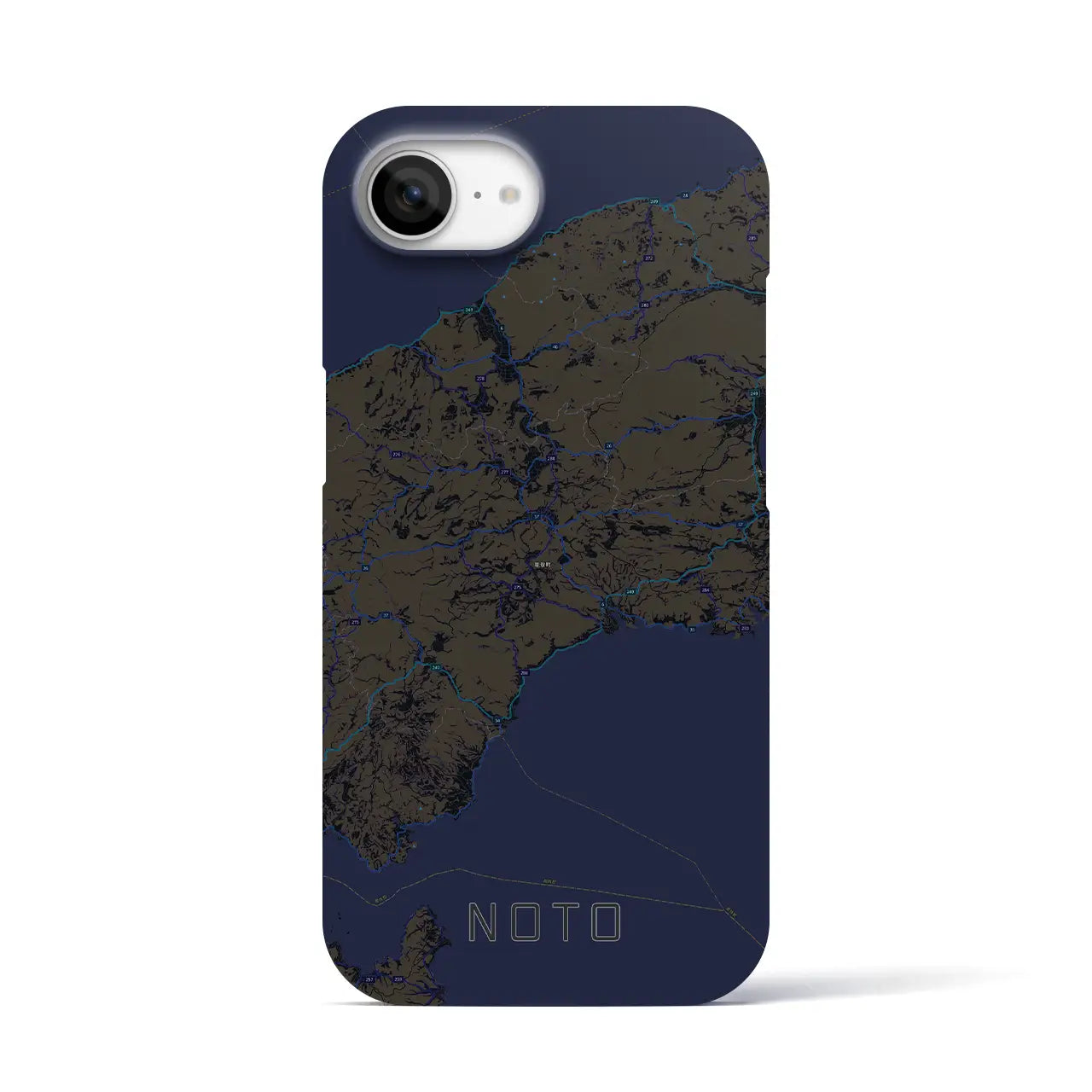 【能登(石川県)】地図柄iPhoneケース(バックカバータイプ)