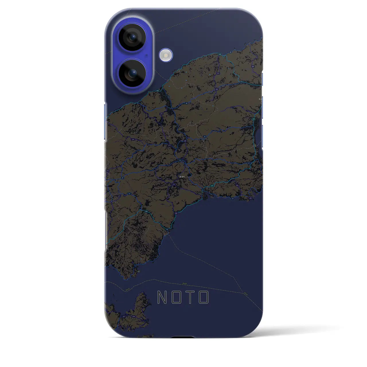 【能登(石川県)】地図柄iPhoneケース(バックカバータイプ)
