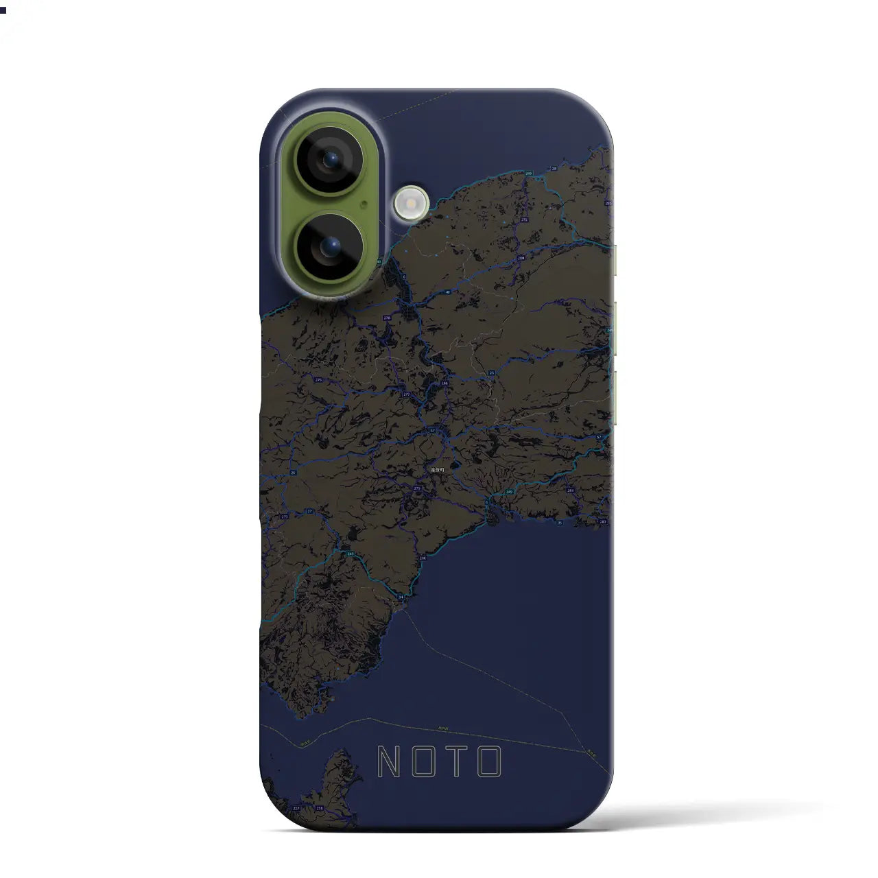 【能登(石川県)】地図柄iPhoneケース(バックカバータイプ)