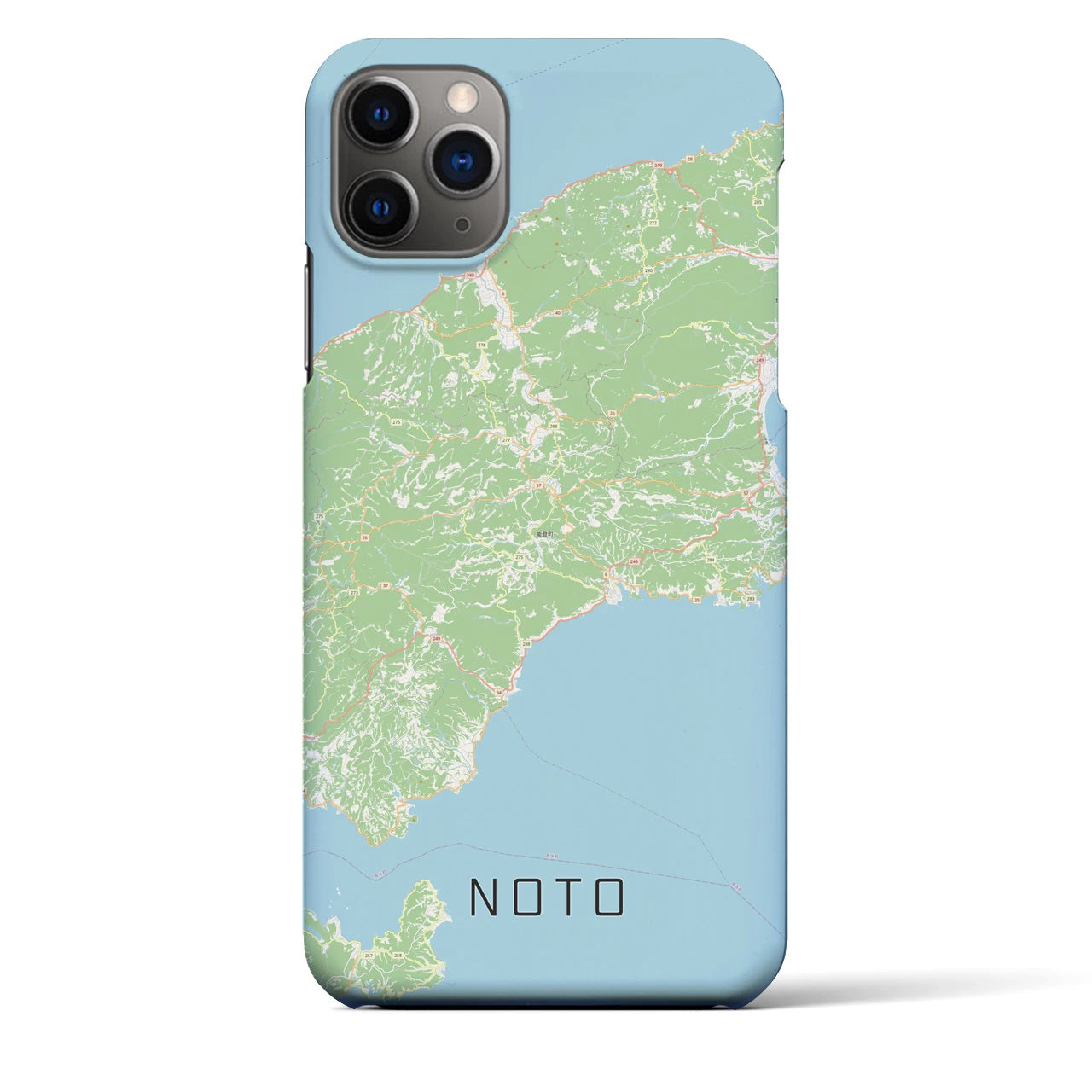 【能登(石川県)】地図柄iPhoneケース(バックカバータイプ)