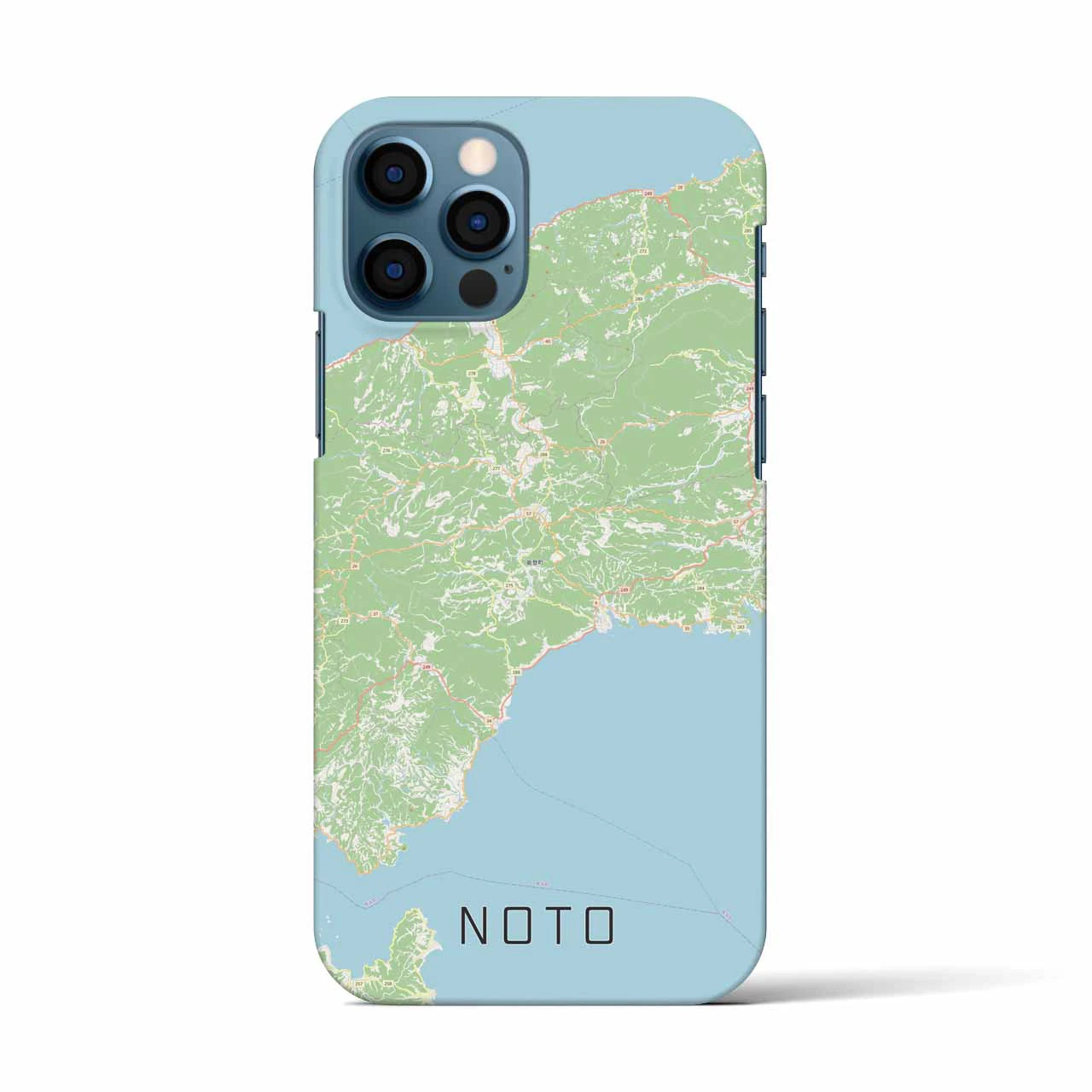 【能登(石川県)】地図柄iPhoneケース(バックカバータイプ)