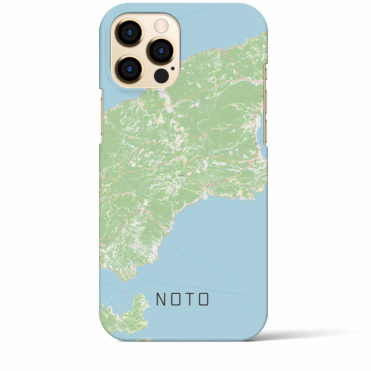 【能登(石川県)】地図柄iPhoneケース(バックカバータイプ)