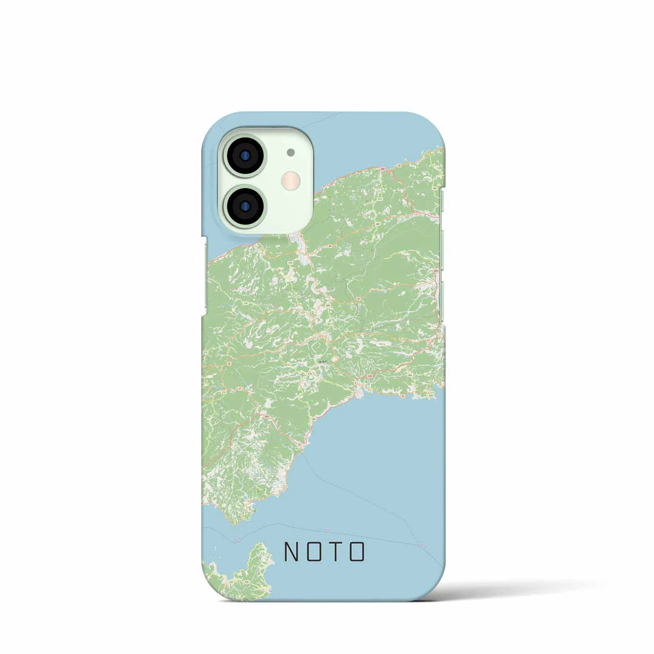 【能登(石川県)】地図柄iPhoneケース(バックカバータイプ)