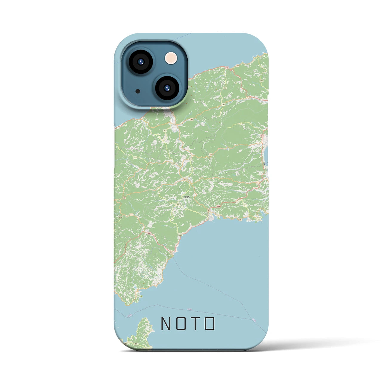 【能登(石川県)】地図柄iPhoneケース(バックカバータイプ)