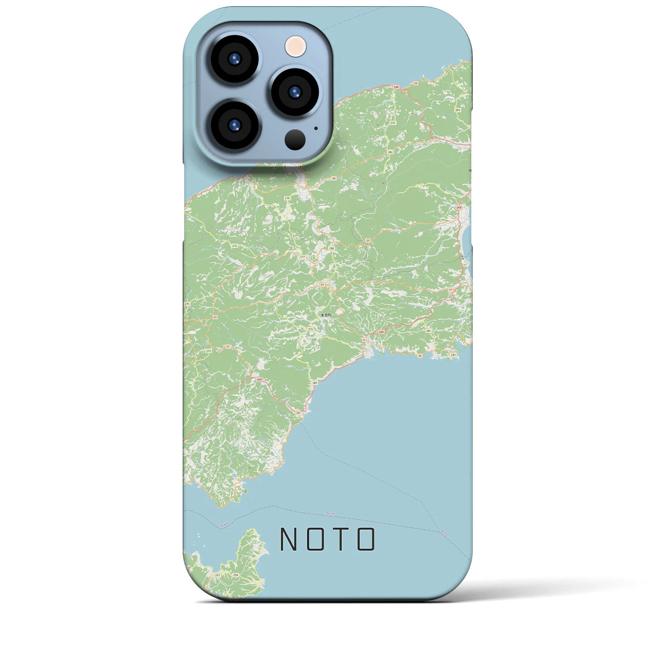 【能登(石川県)】地図柄iPhoneケース(バックカバータイプ)