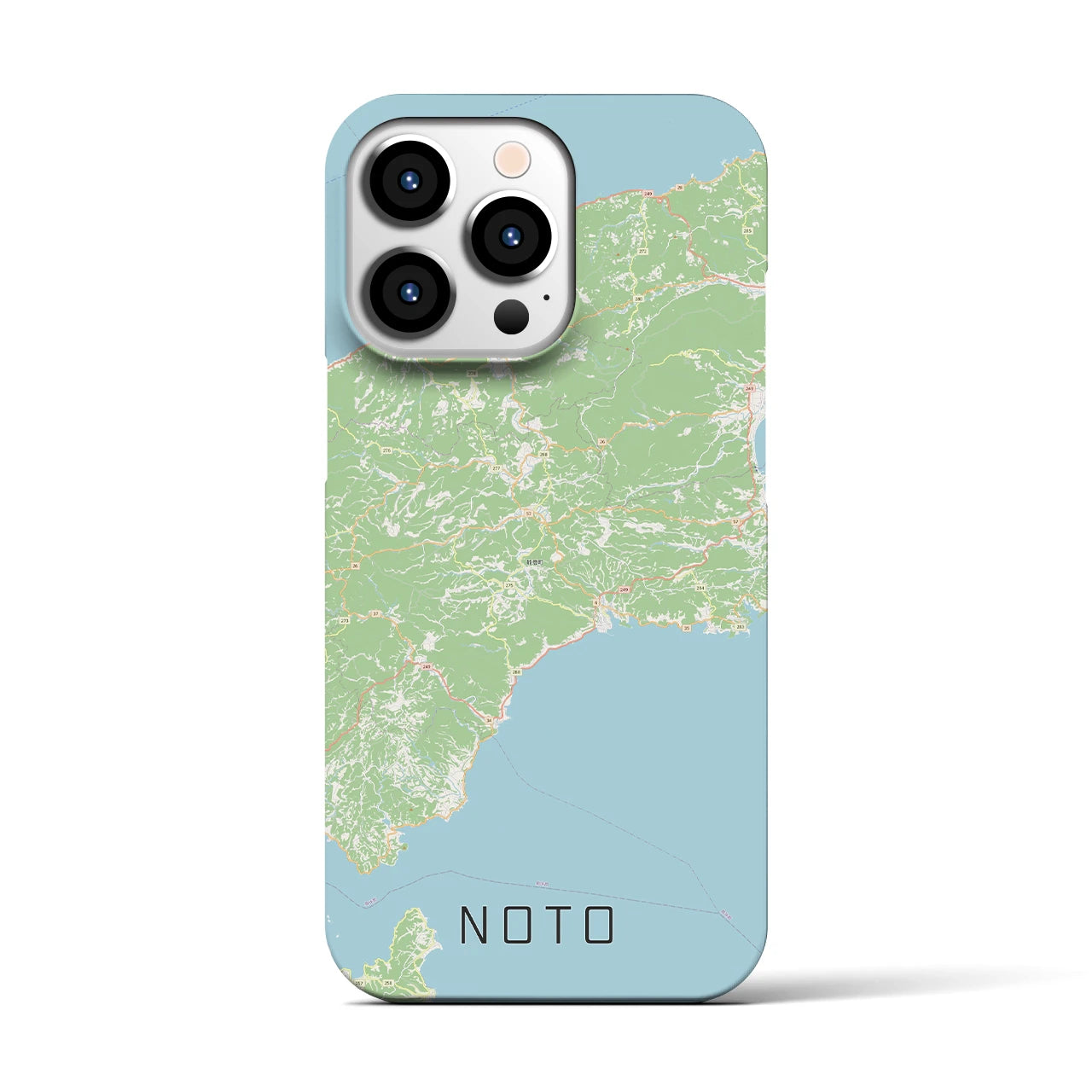 【能登(石川県)】地図柄iPhoneケース(バックカバータイプ)