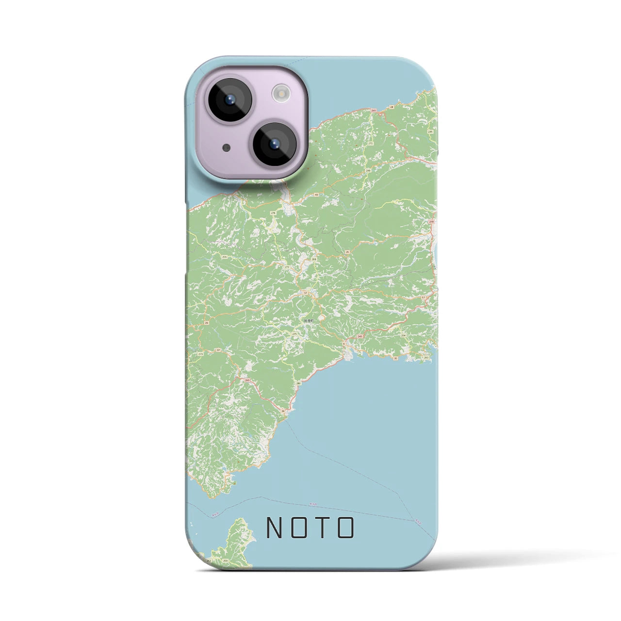 【能登(石川県)】地図柄iPhoneケース(バックカバータイプ)