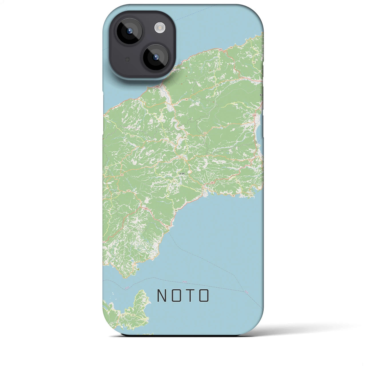 【能登(石川県)】地図柄iPhoneケース(バックカバータイプ)