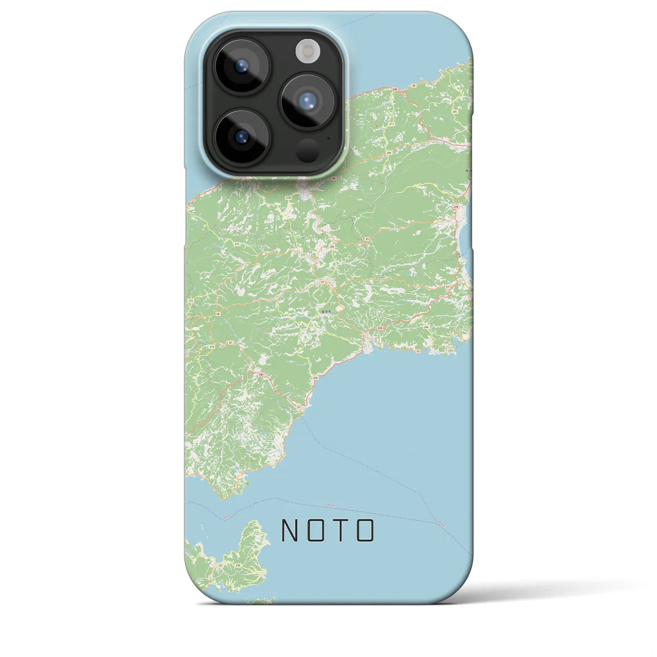 【能登(石川県)】地図柄iPhoneケース(バックカバータイプ)