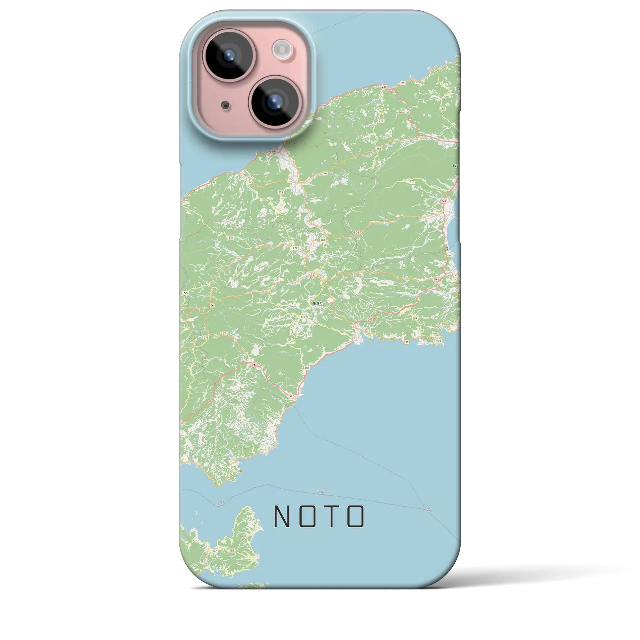 【能登(石川県)】地図柄iPhoneケース(バックカバータイプ)