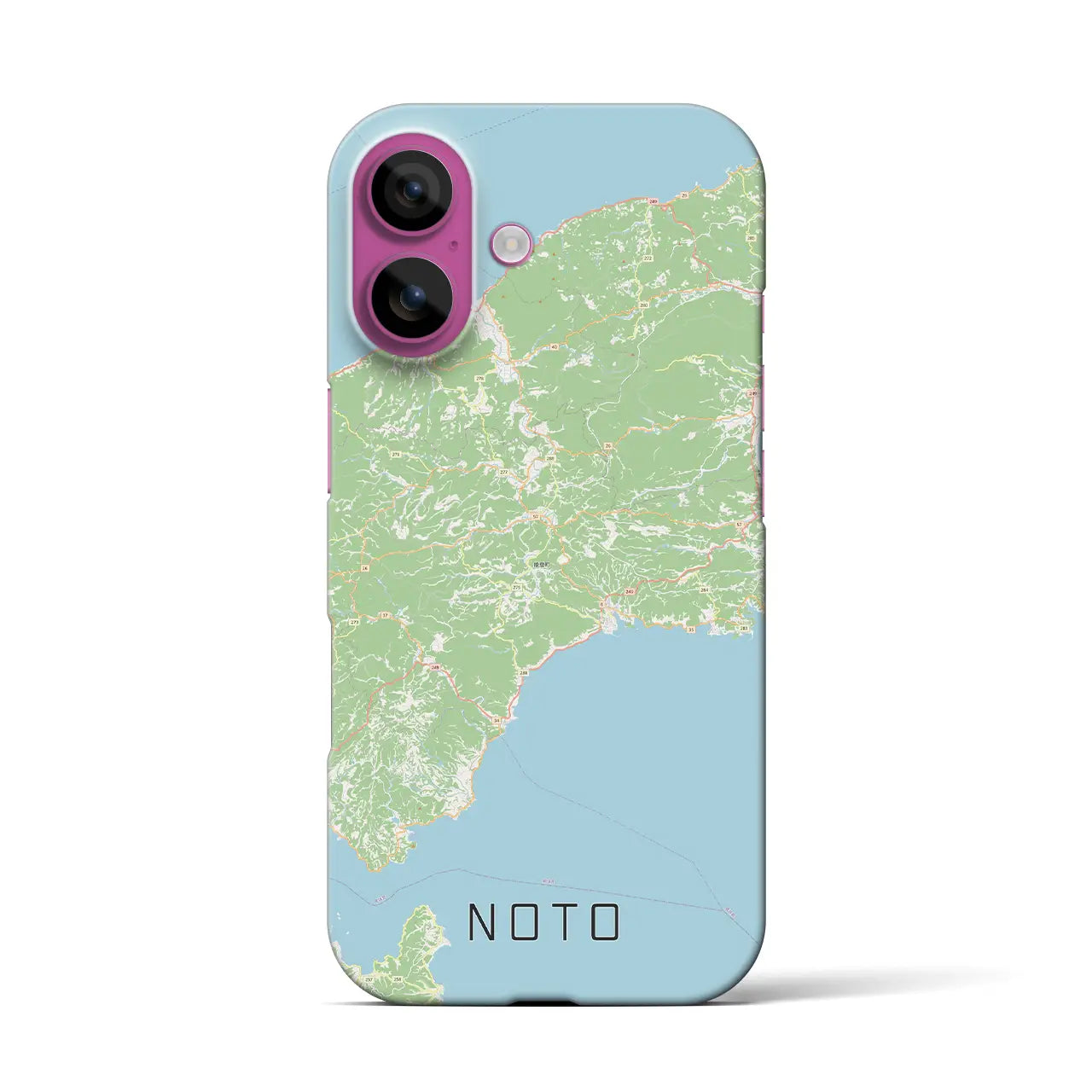 【能登(石川県)】地図柄iPhoneケース(バックカバータイプ)