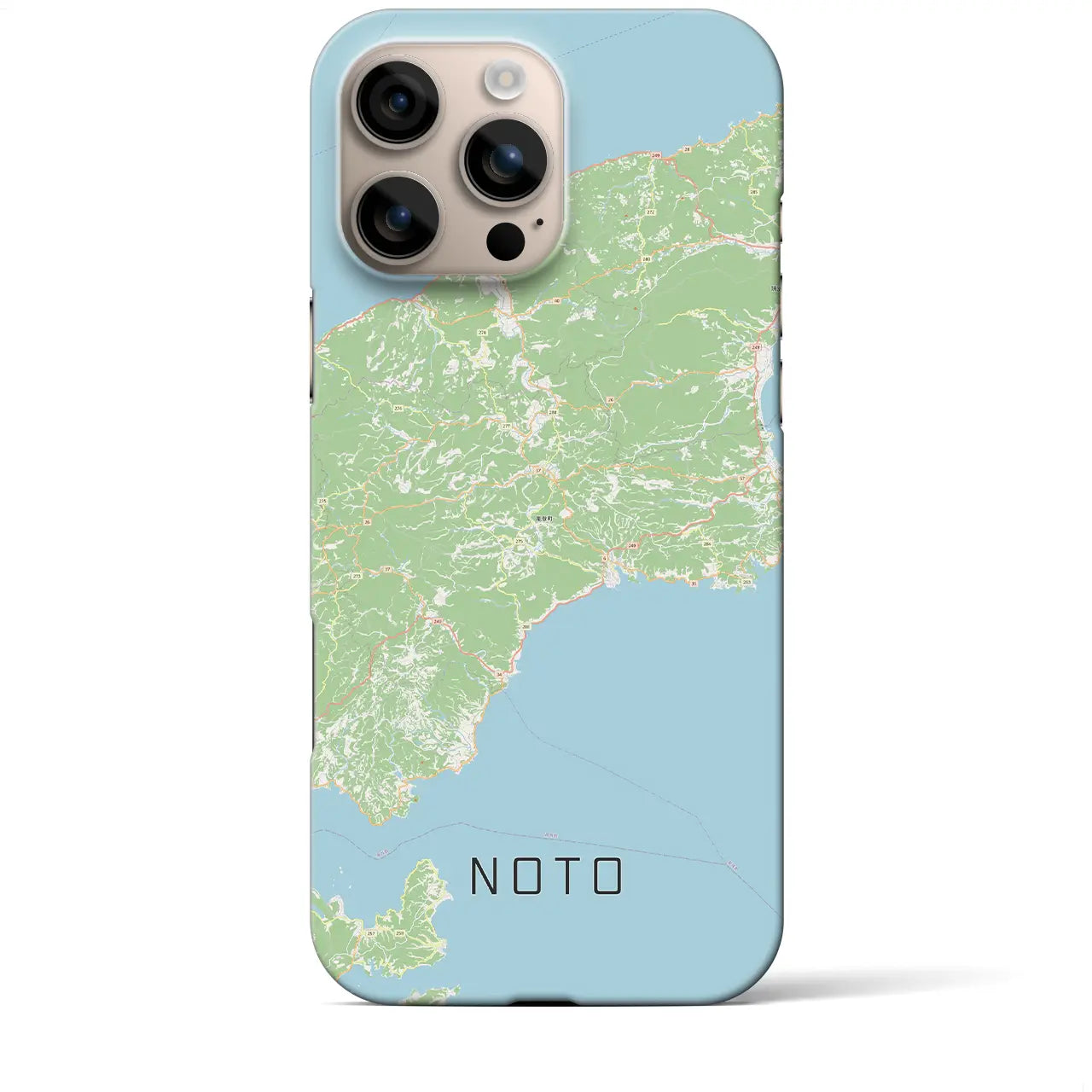 【能登(石川県)】地図柄iPhoneケース(バックカバータイプ)