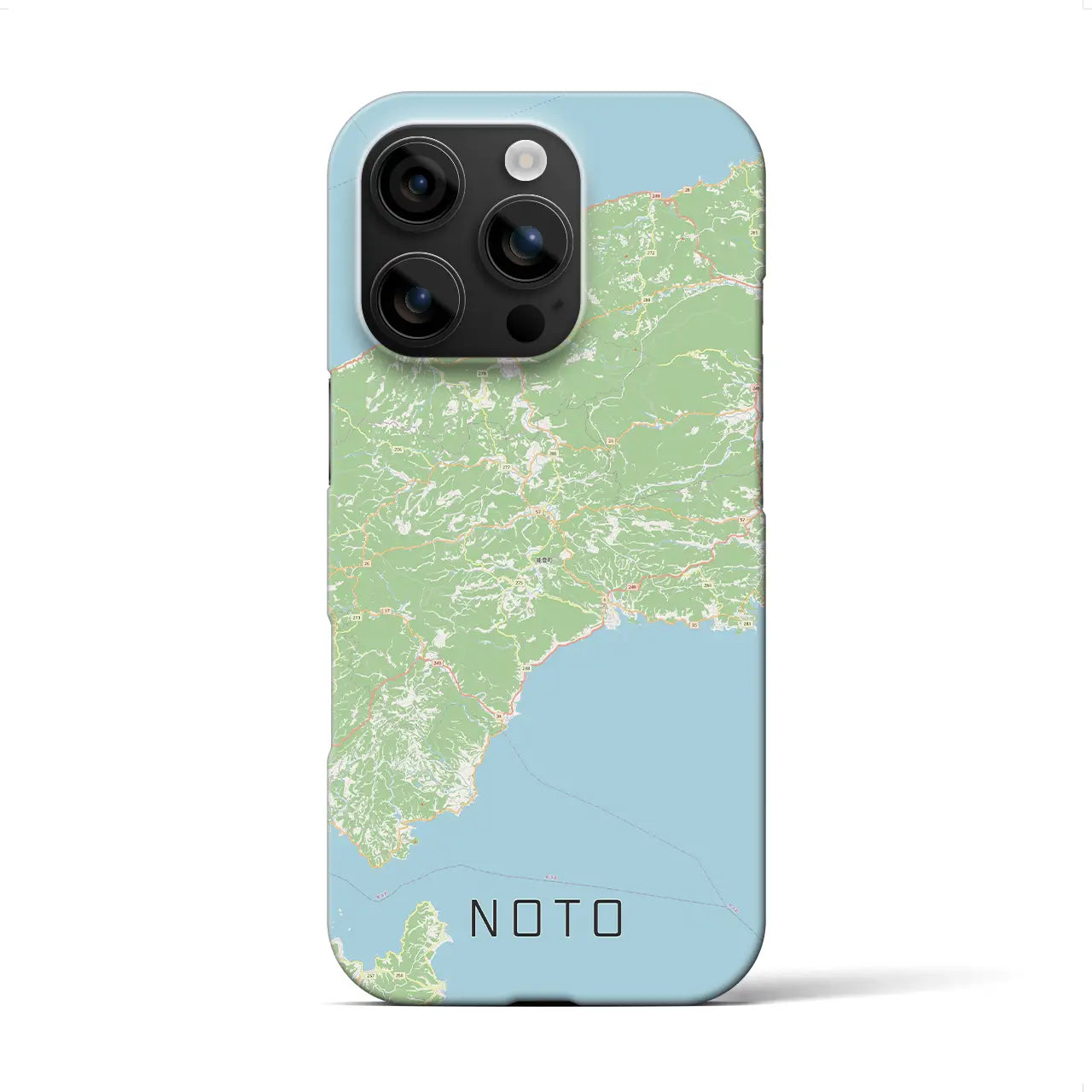 【能登(石川県)】地図柄iPhoneケース(バックカバータイプ)