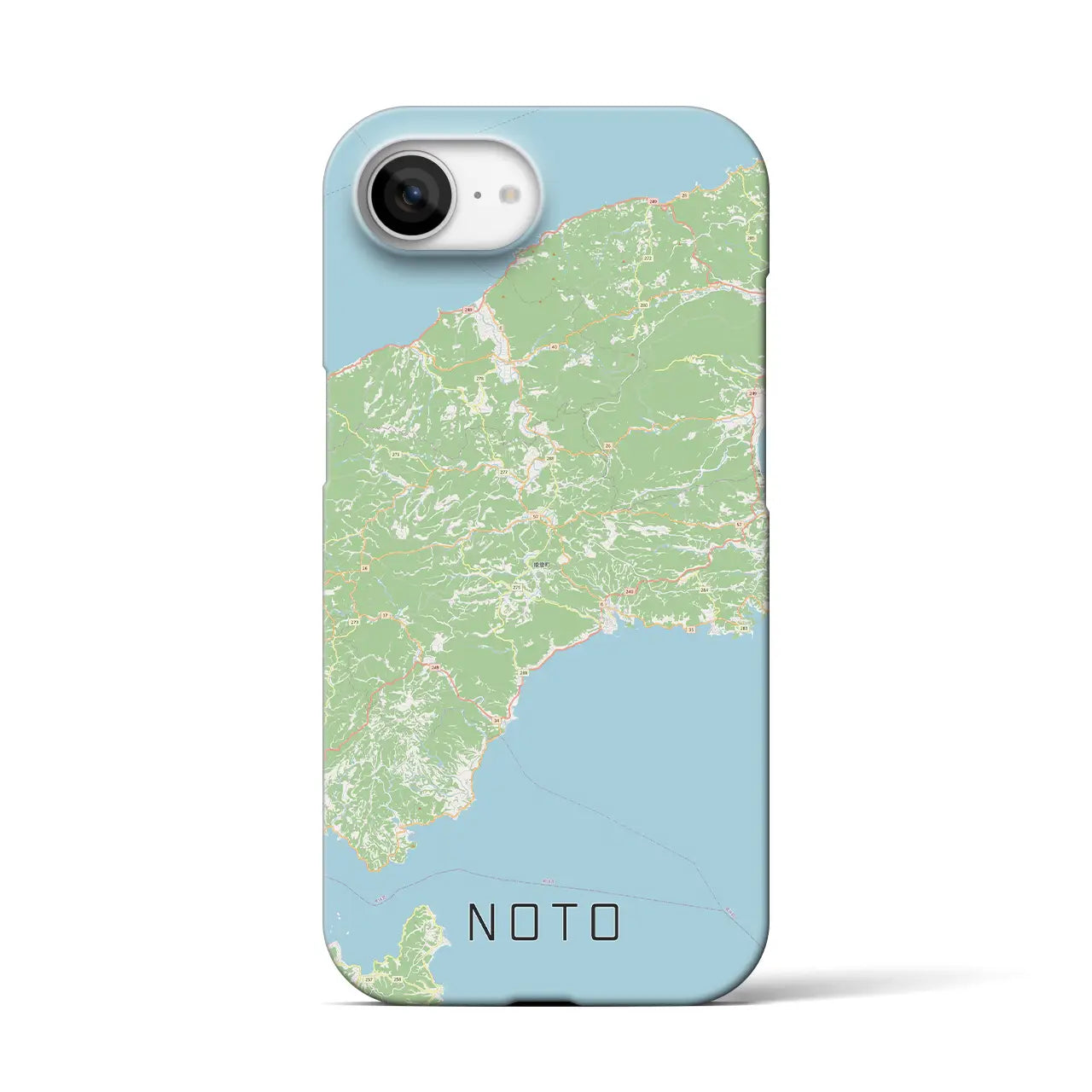 【能登(石川県)】地図柄iPhoneケース(バックカバータイプ)