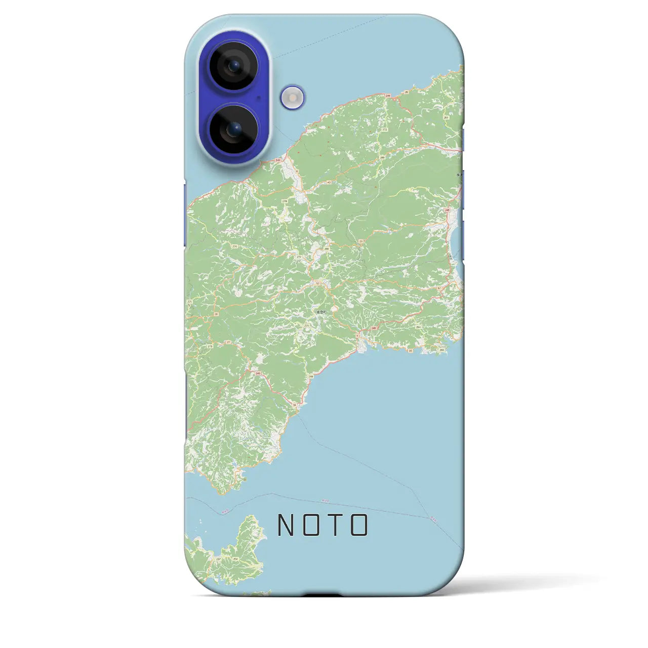 【能登(石川県)】地図柄iPhoneケース(バックカバータイプ)ナチュラル・iPhone 16 Pro Max 用