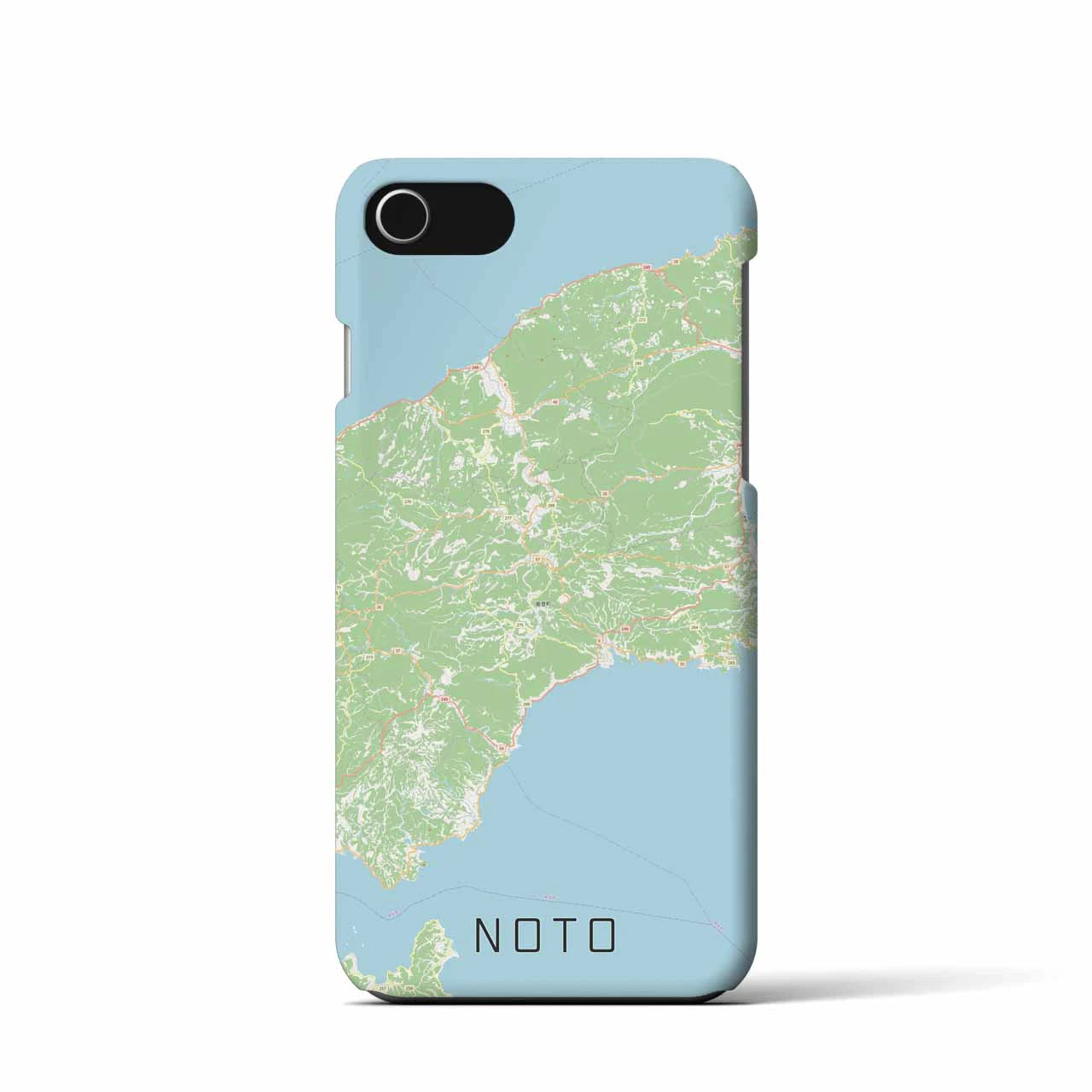 【能登(石川県)】地図柄iPhoneケース(バックカバータイプ)