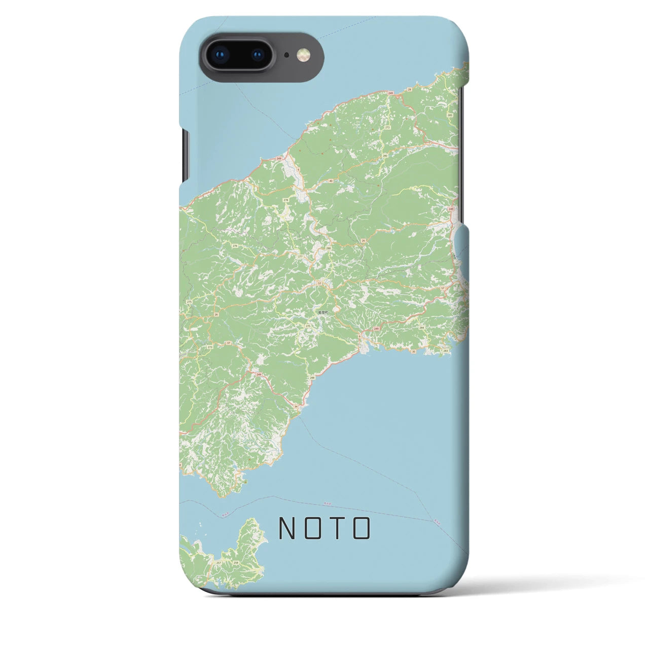 【能登(石川県)】地図柄iPhoneケース(バックカバータイプ)