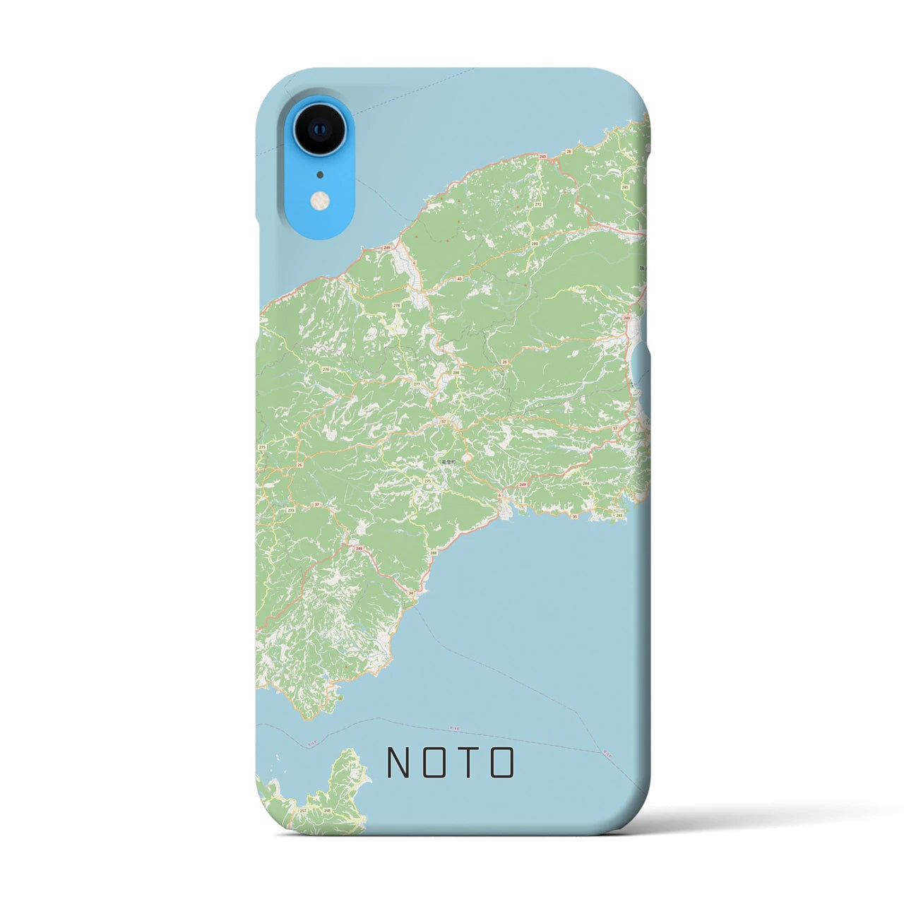 【能登(石川県)】地図柄iPhoneケース(バックカバータイプ)