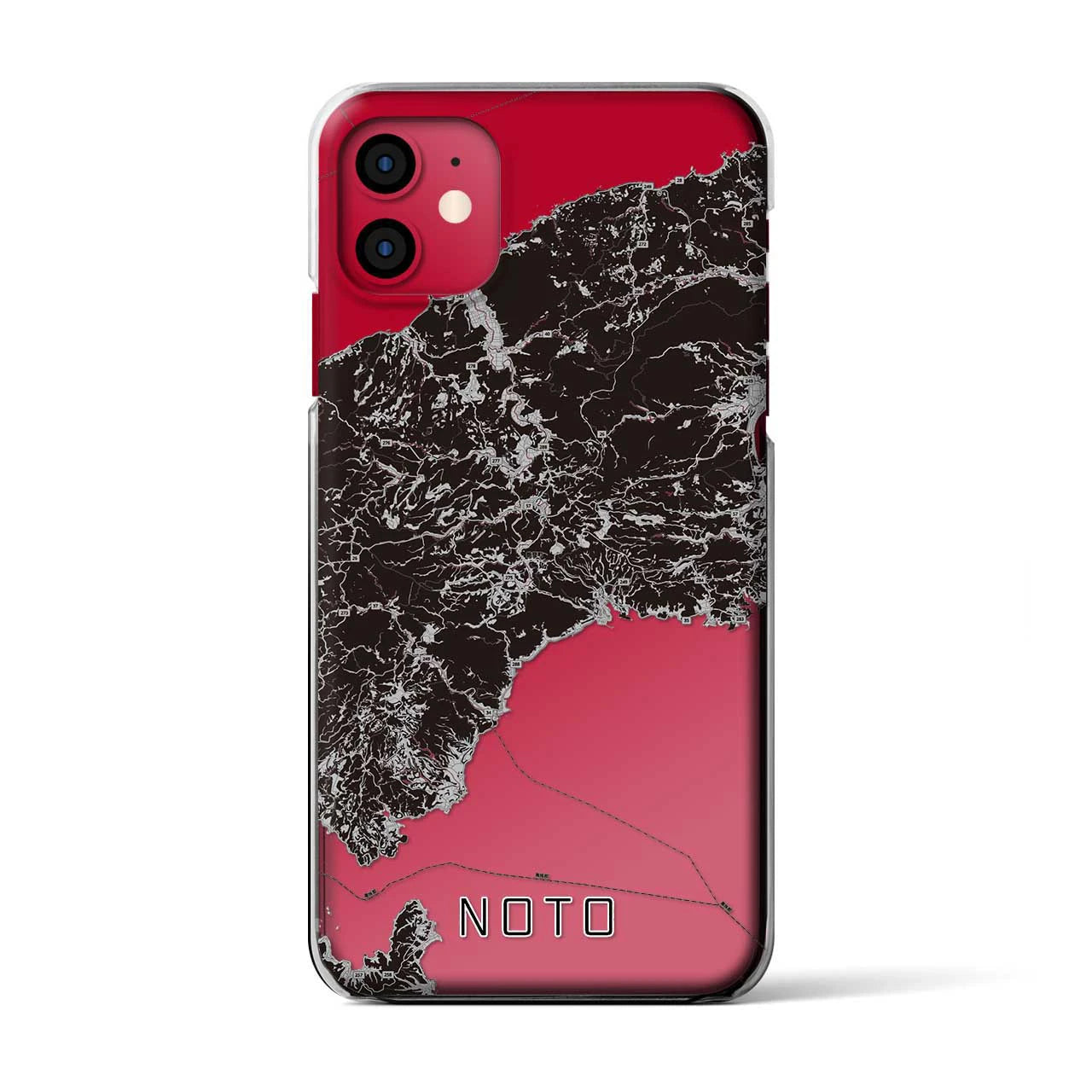 【能登(石川県)】地図柄iPhoneケース(クリアタイプ)