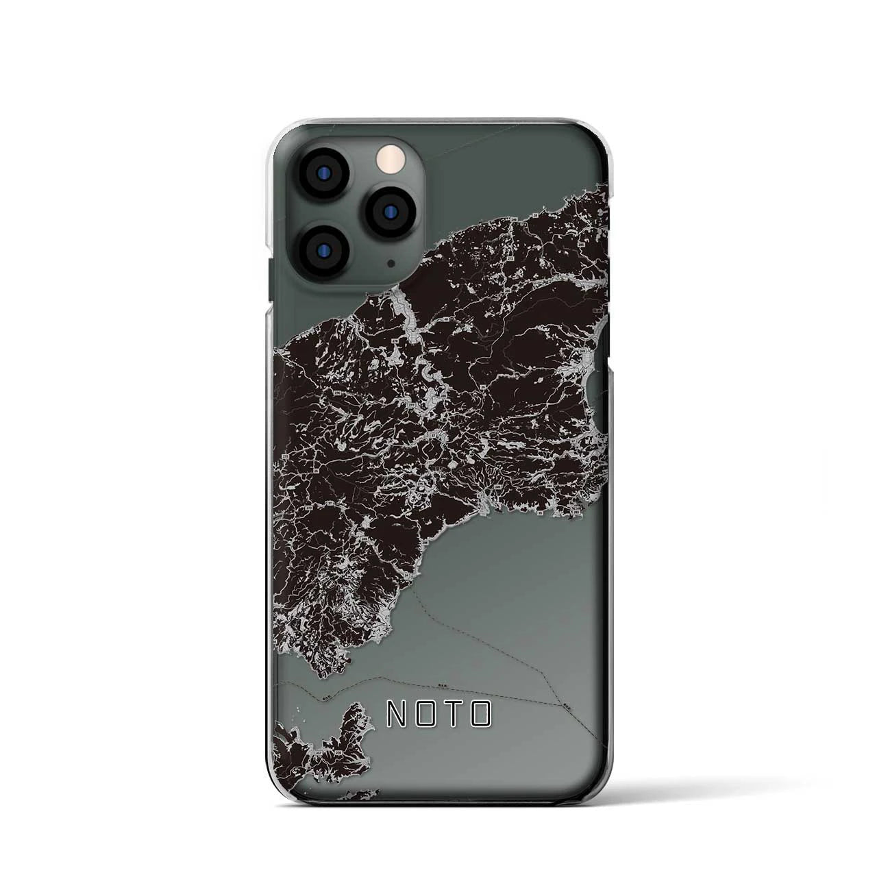 【能登(石川県)】地図柄iPhoneケース(クリアタイプ)