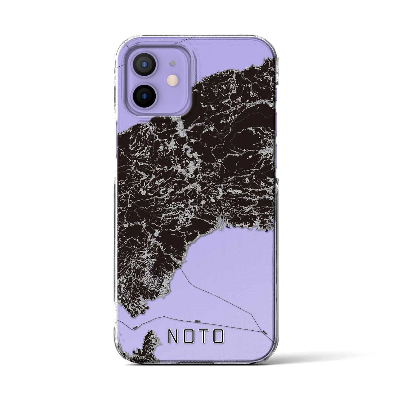 【能登(石川県)】地図柄iPhoneケース(クリアタイプ)