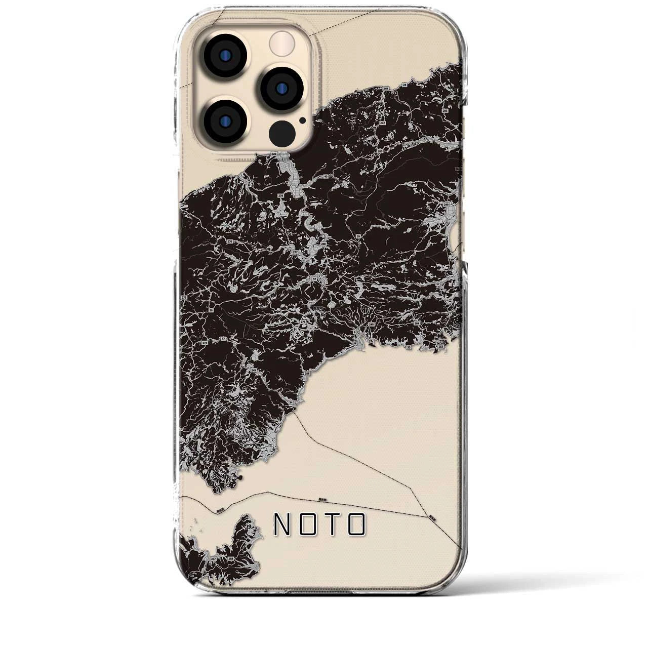 【能登(石川県)】地図柄iPhoneケース(クリアタイプ)