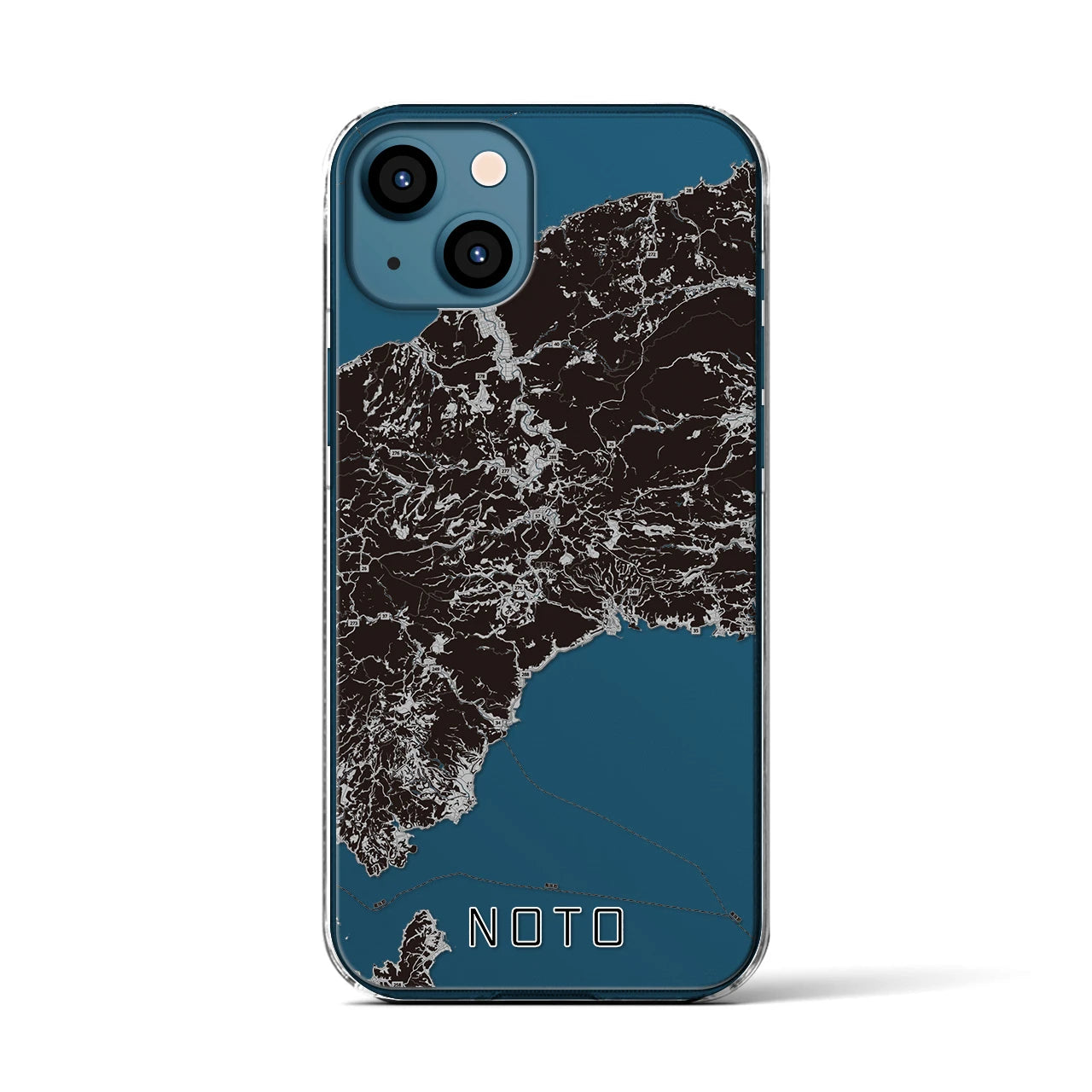 【能登(石川県)】地図柄iPhoneケース(クリアタイプ)