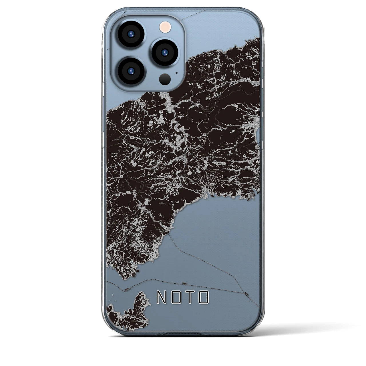 【能登(石川県)】地図柄iPhoneケース(クリアタイプ)