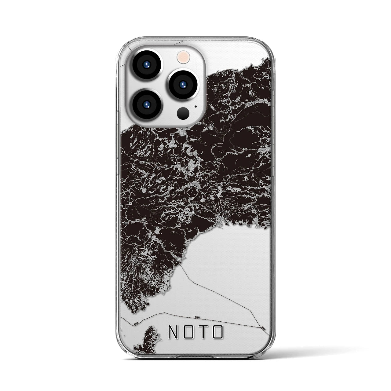 【能登(石川県)】地図柄iPhoneケース(クリアタイプ)