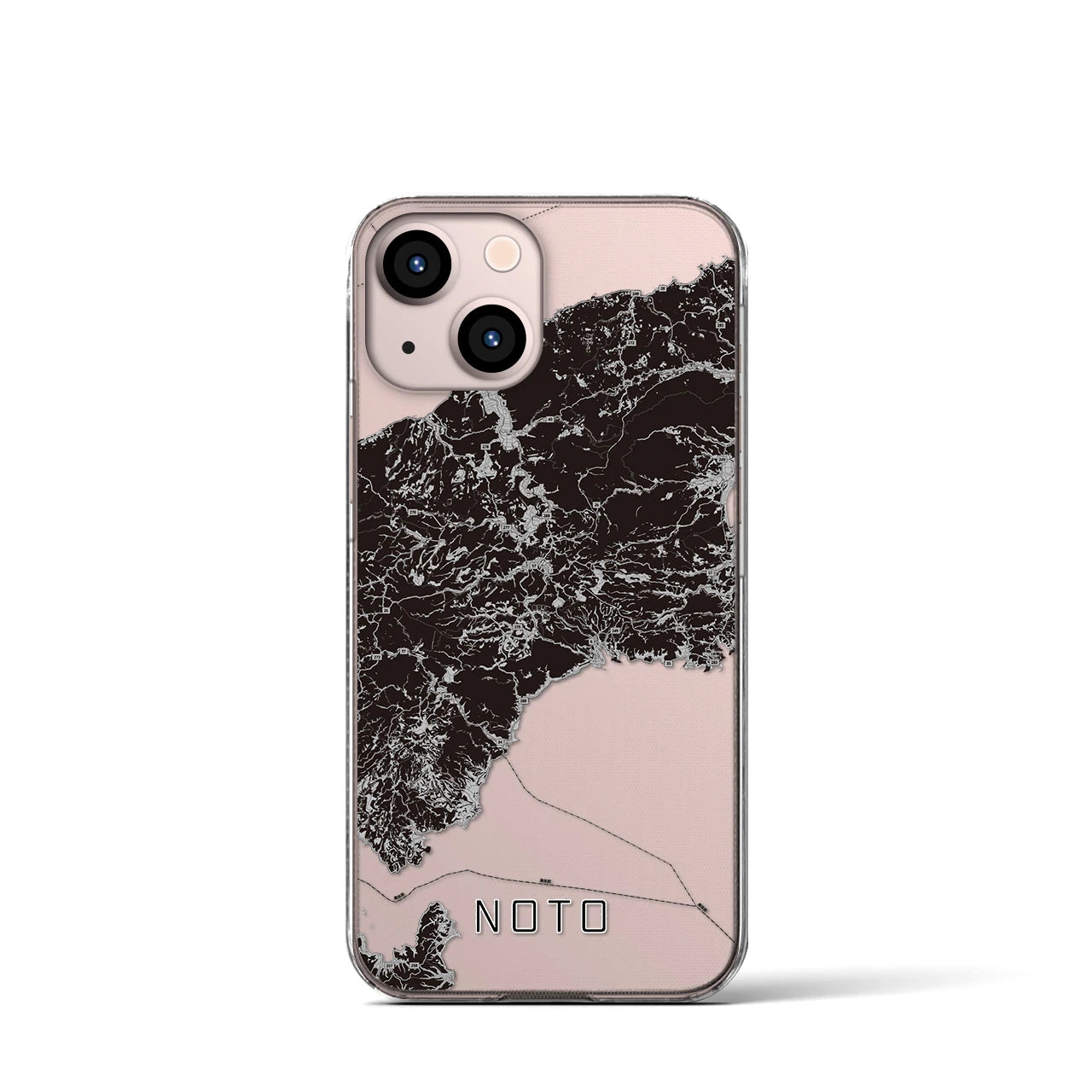 【能登(石川県)】地図柄iPhoneケース(クリアタイプ)