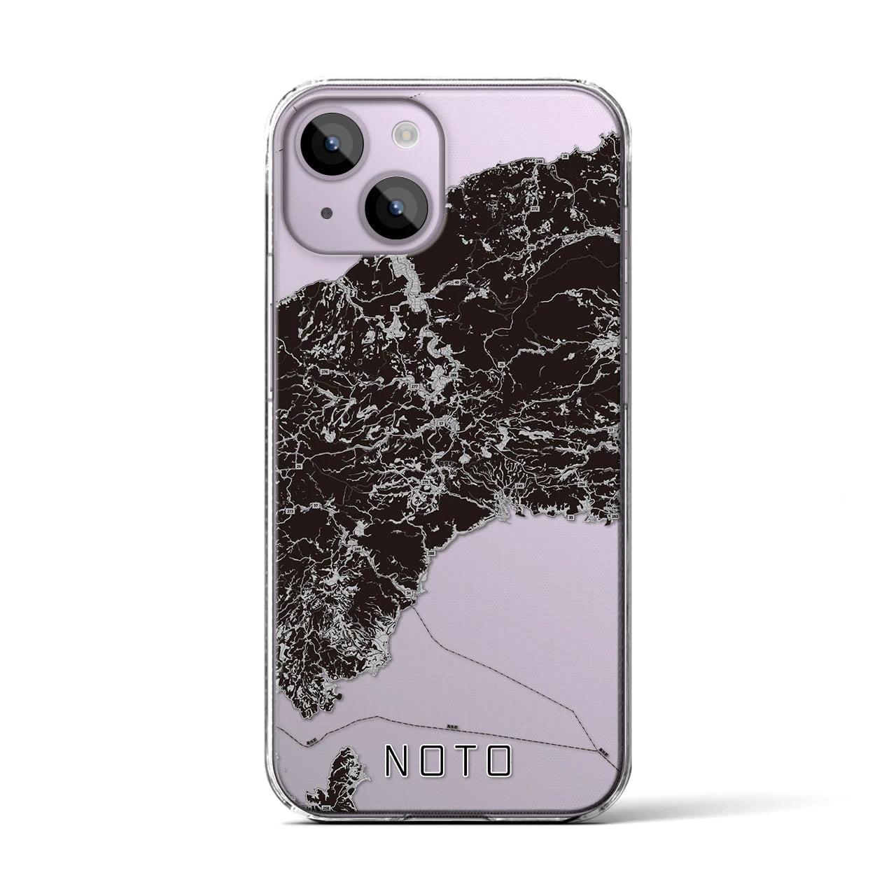 【能登(石川県)】地図柄iPhoneケース(クリアタイプ)