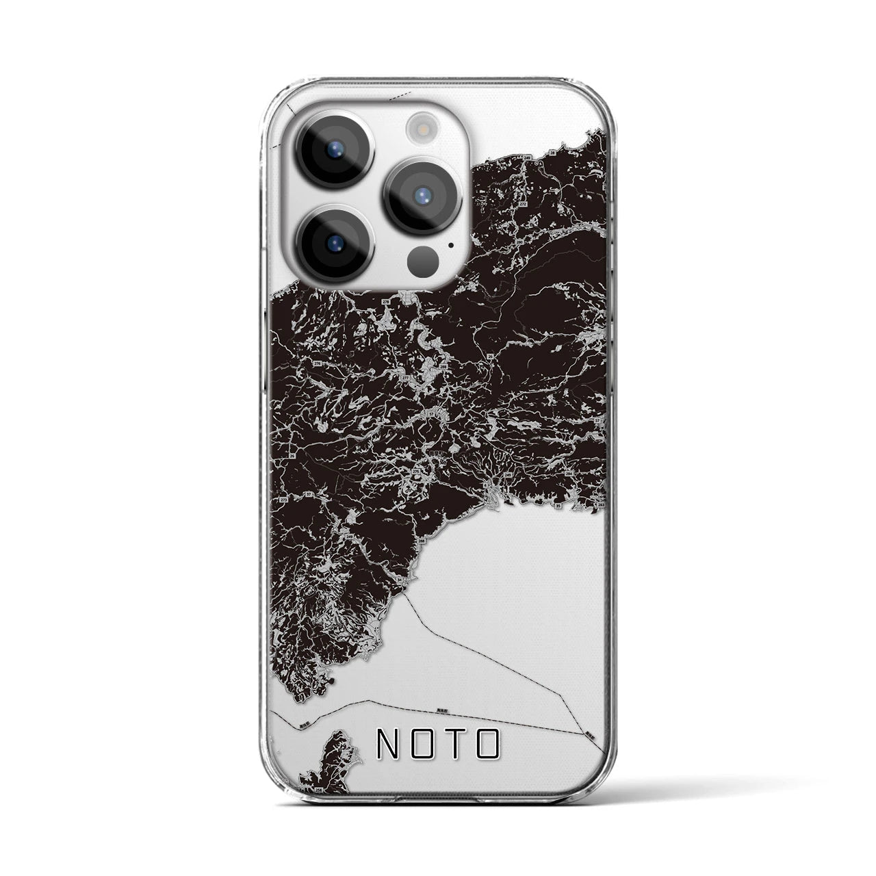 【能登(石川県)】地図柄iPhoneケース(クリアタイプ)