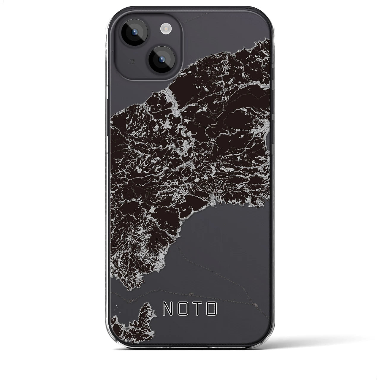 【能登(石川県)】地図柄iPhoneケース(クリアタイプ)