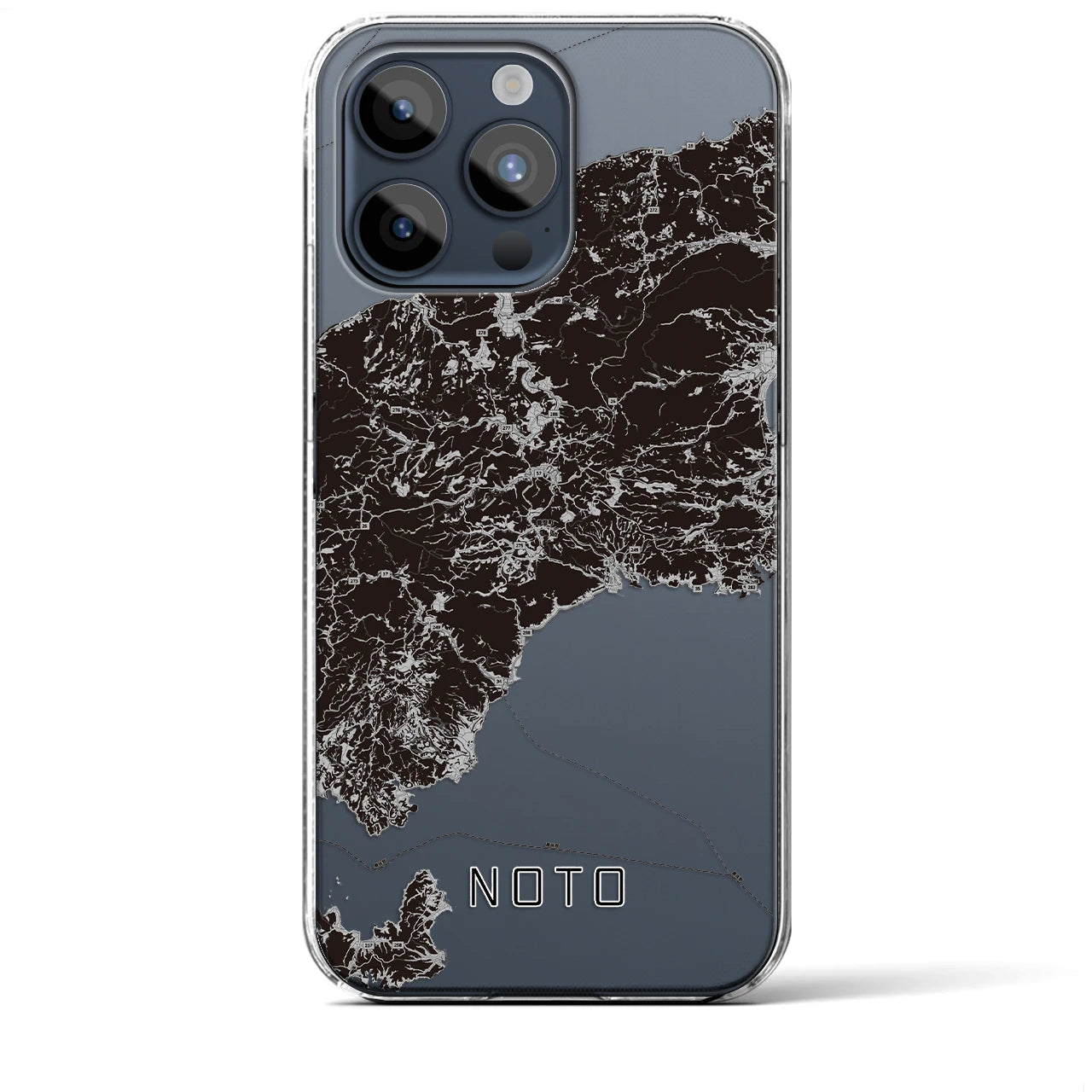 【能登(石川県)】地図柄iPhoneケース(クリアタイプ)