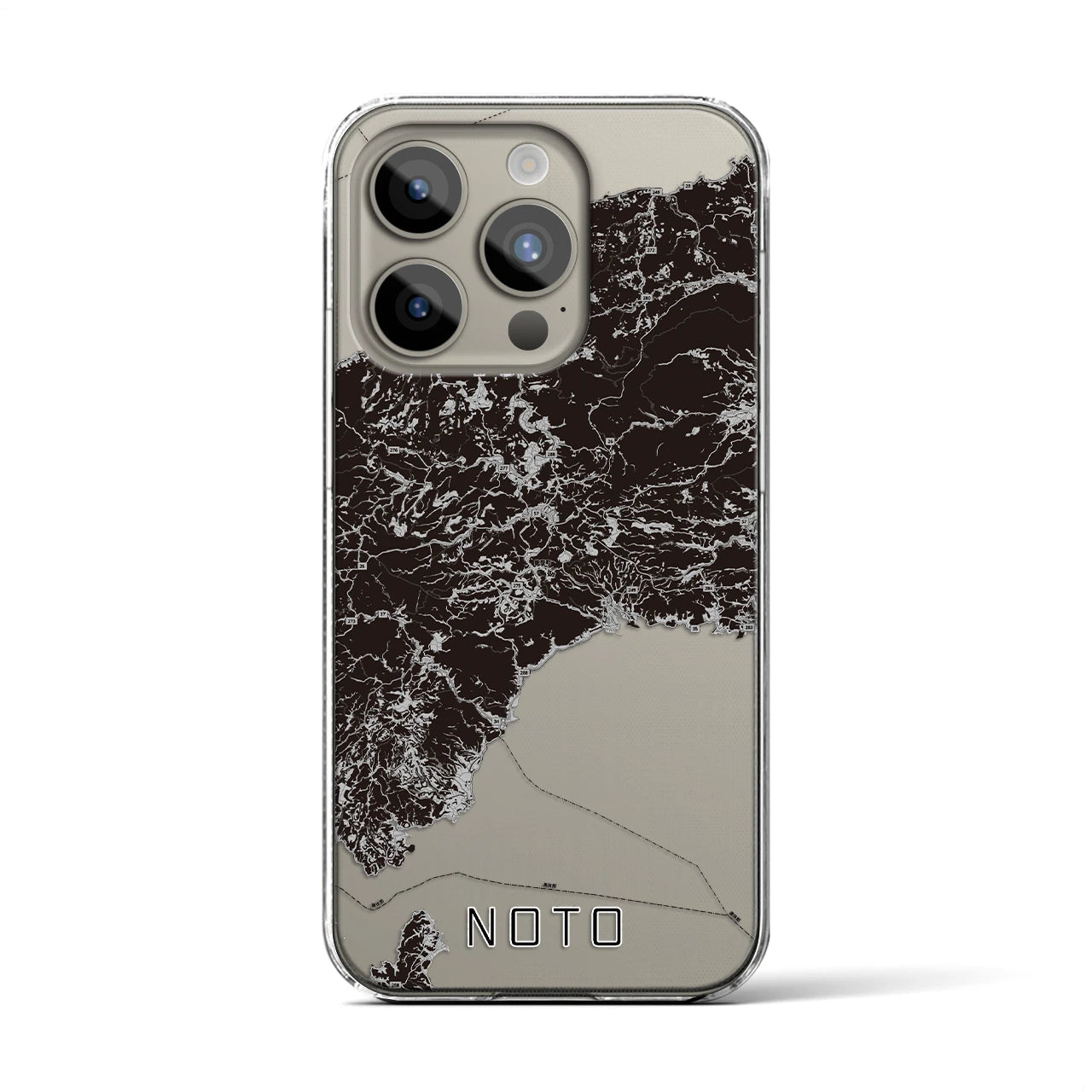 【能登(石川県)】地図柄iPhoneケース(クリアタイプ)