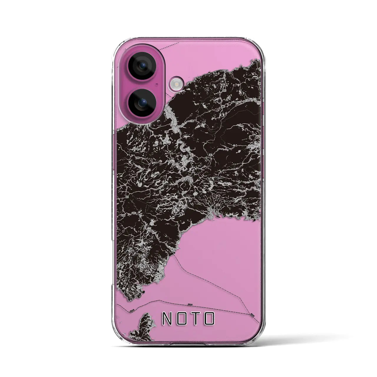 【能登(石川県)】地図柄iPhoneケース(クリアタイプ)