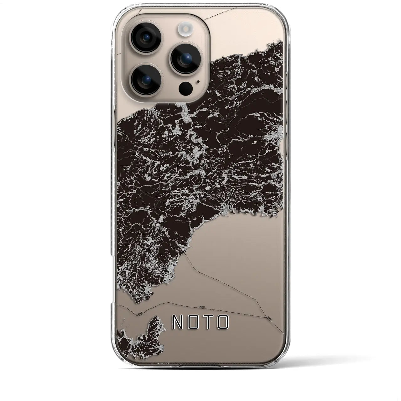 【能登(石川県)】地図柄iPhoneケース(クリアタイプ)