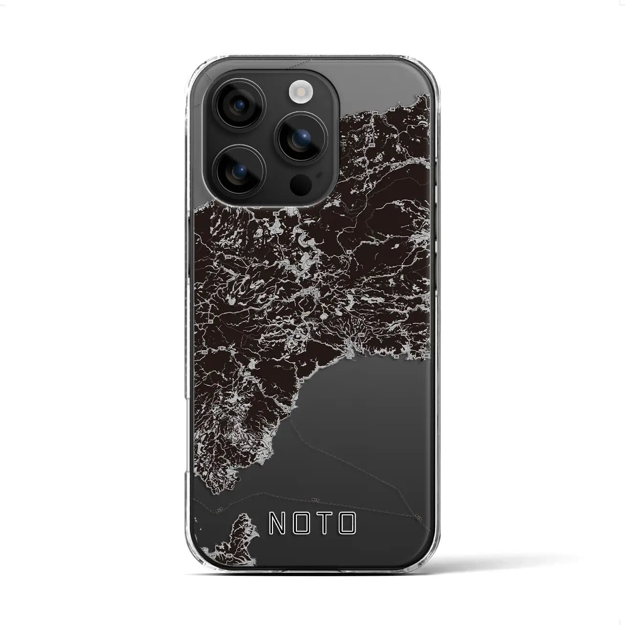 【能登(石川県)】地図柄iPhoneケース(クリアタイプ)