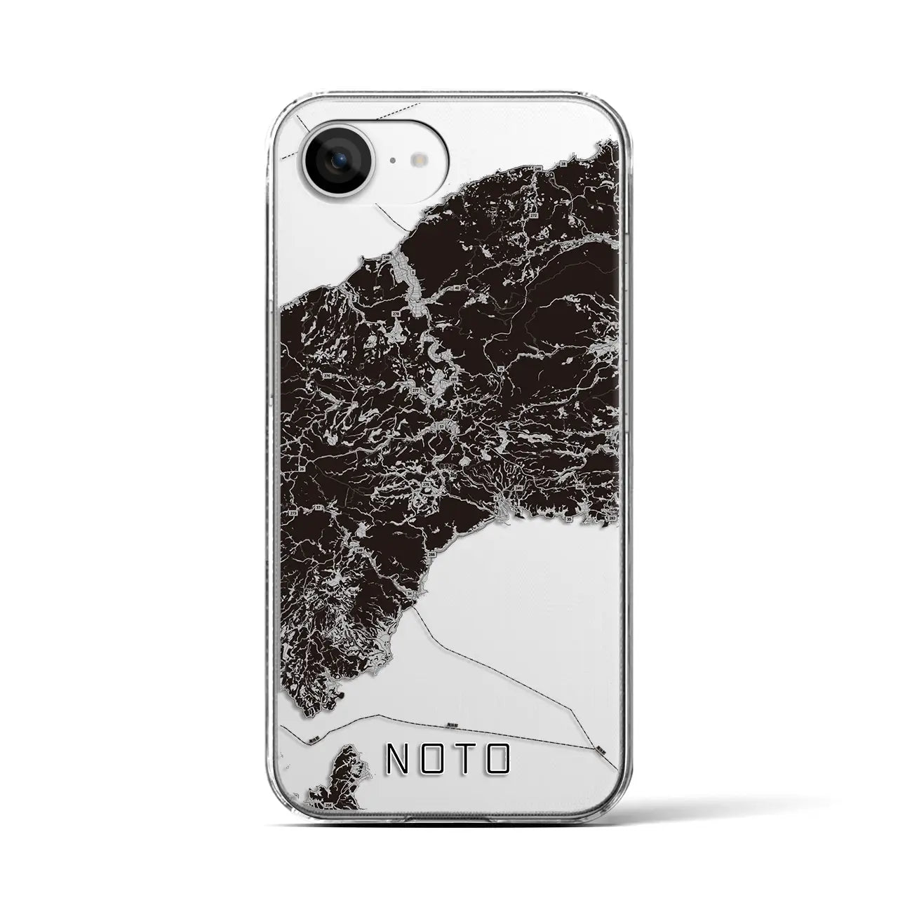 【能登(石川県)】地図柄iPhoneケース(クリアタイプ)