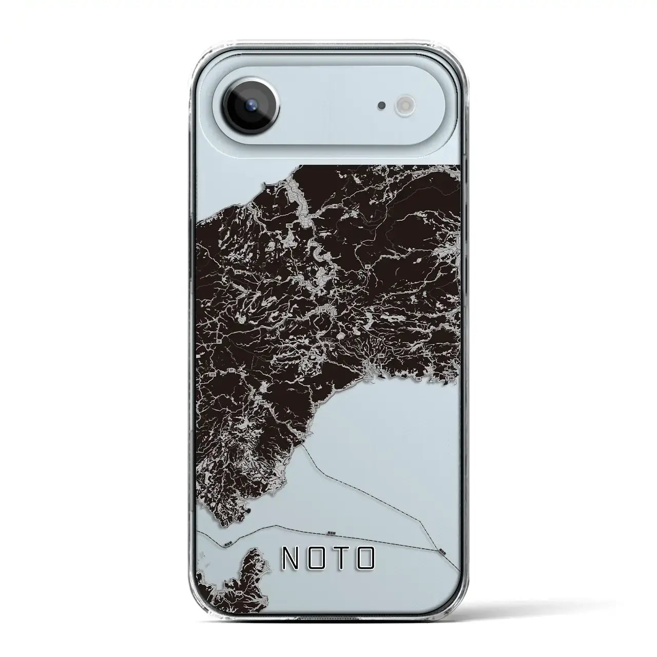 【能登(石川県)】地図柄iPhoneケース(クリアタイプ)