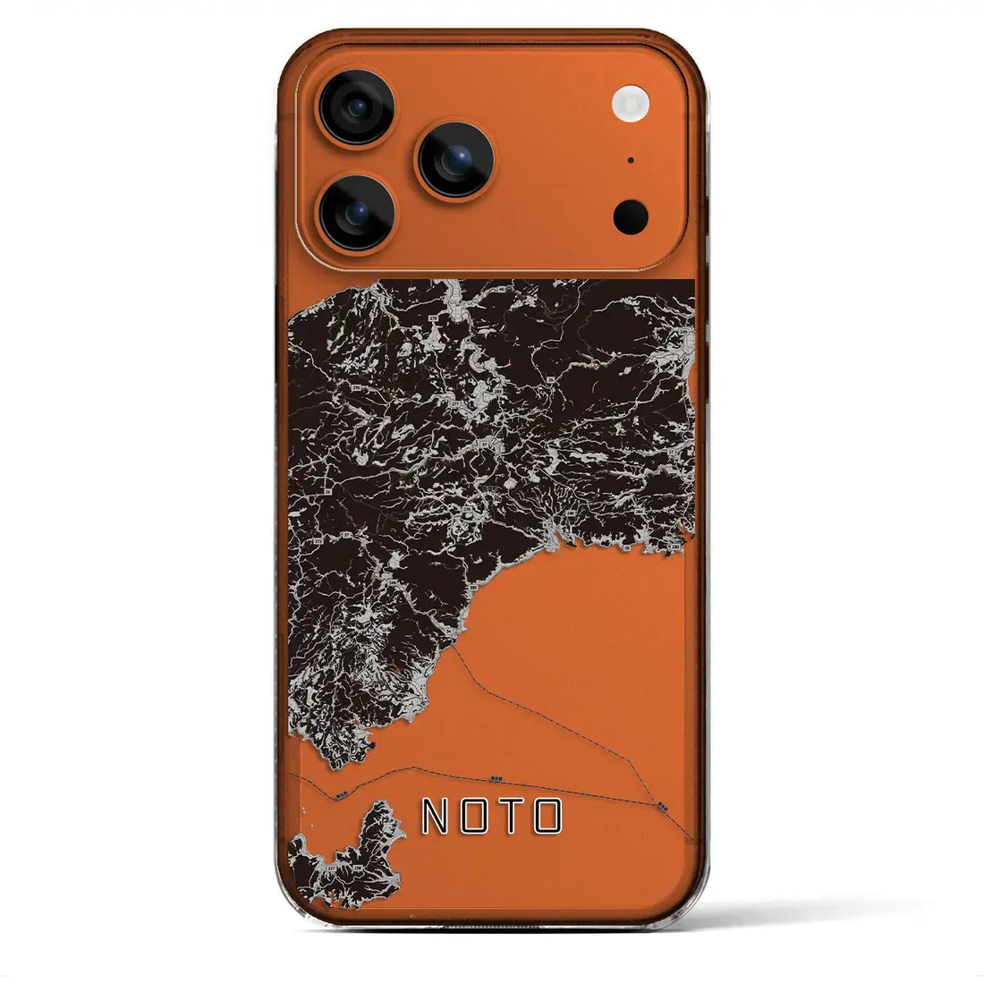 【能登(石川県)】地図柄iPhoneケース(クリアタイプ)