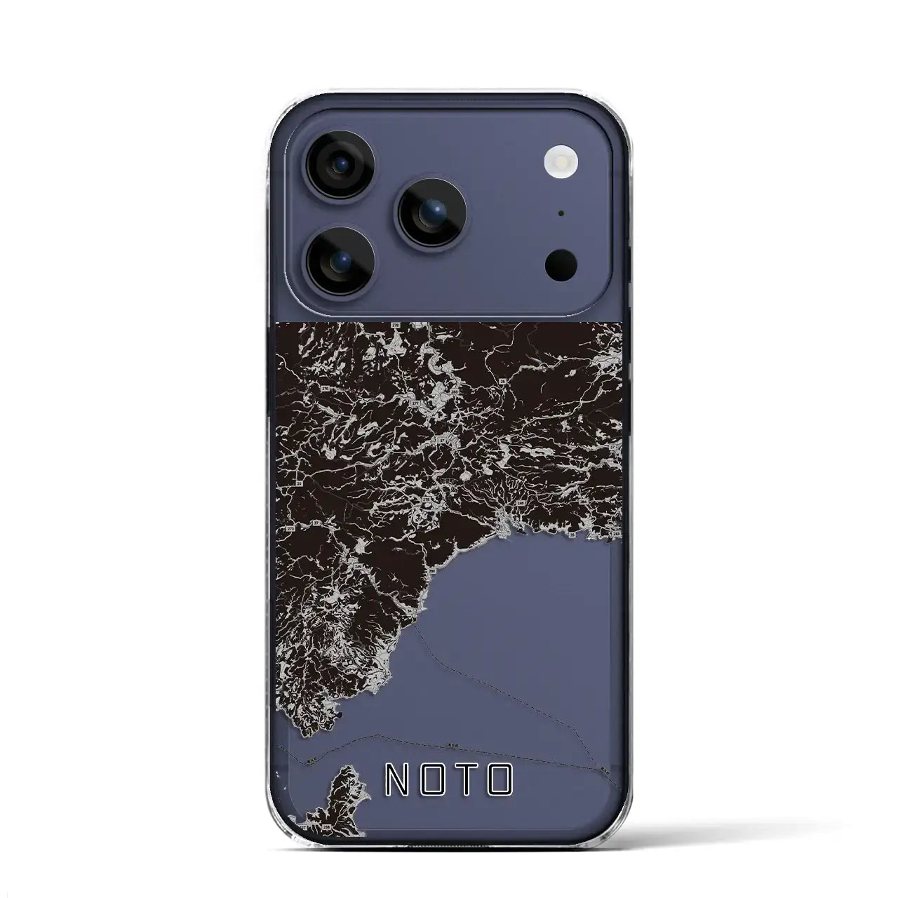 【能登(石川県)】地図柄iPhoneケース(クリアタイプ)