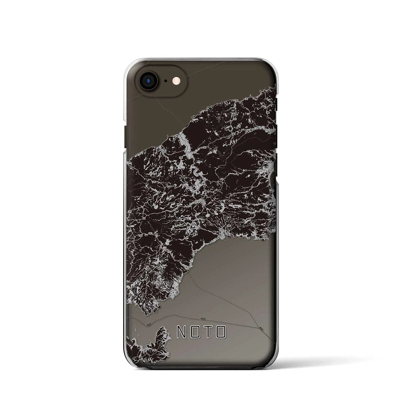 【能登(石川県)】地図柄iPhoneケース(クリアタイプ)