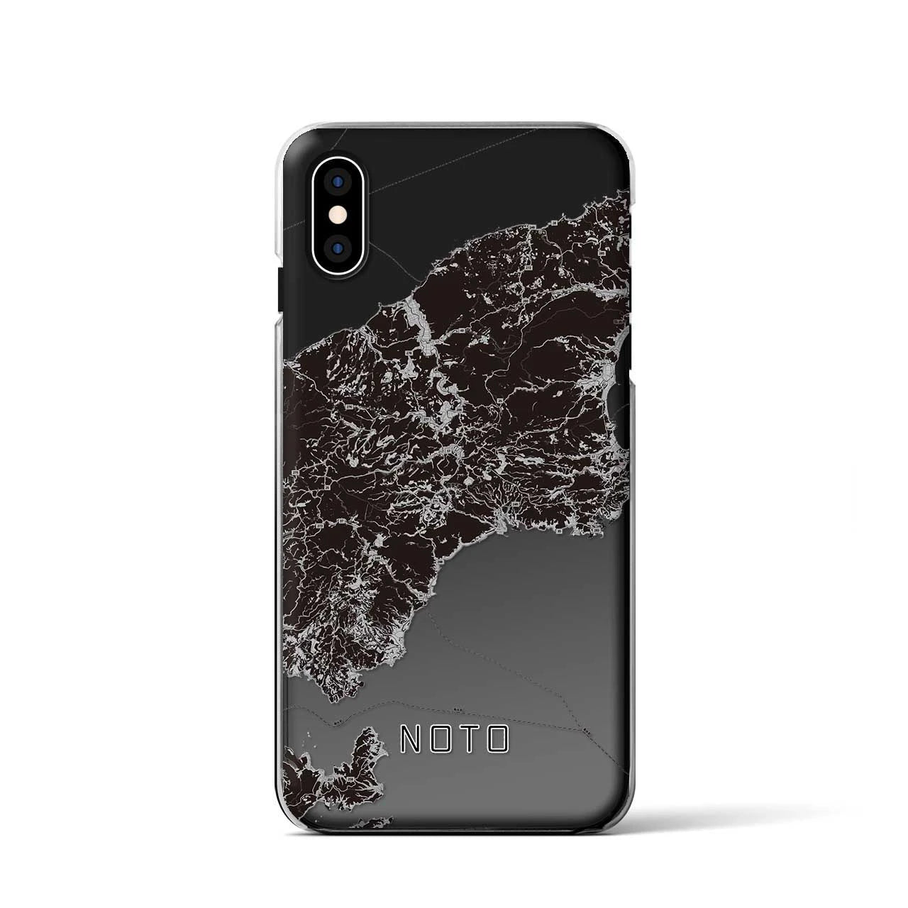 【能登(石川県)】地図柄iPhoneケース(クリアタイプ)