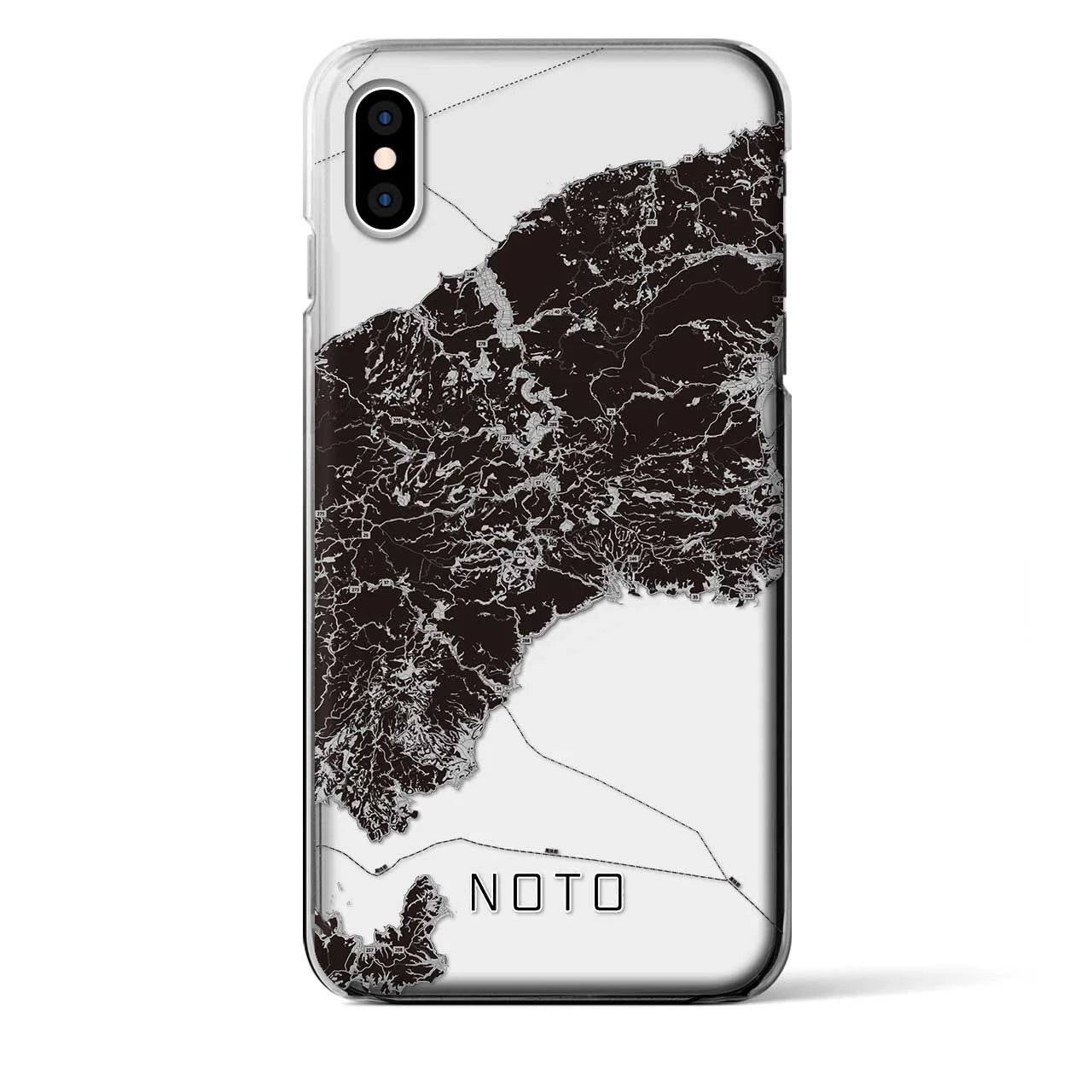 【能登(石川県)】地図柄iPhoneケース(クリアタイプ)