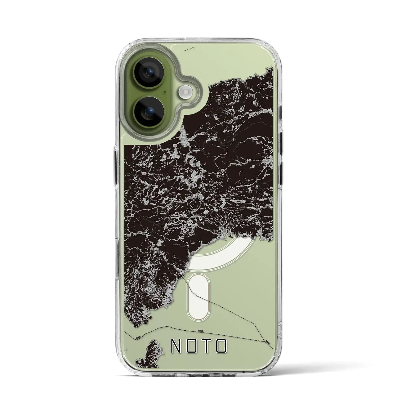 【能登(石川県)】地図柄iPhoneケース(MagSafeタイプ)