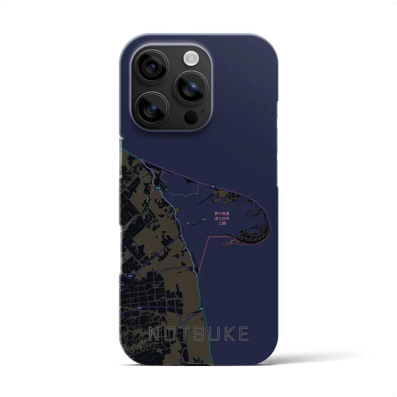 【野付(北海道)】地図柄iPhoneケース(バックカバータイプ)