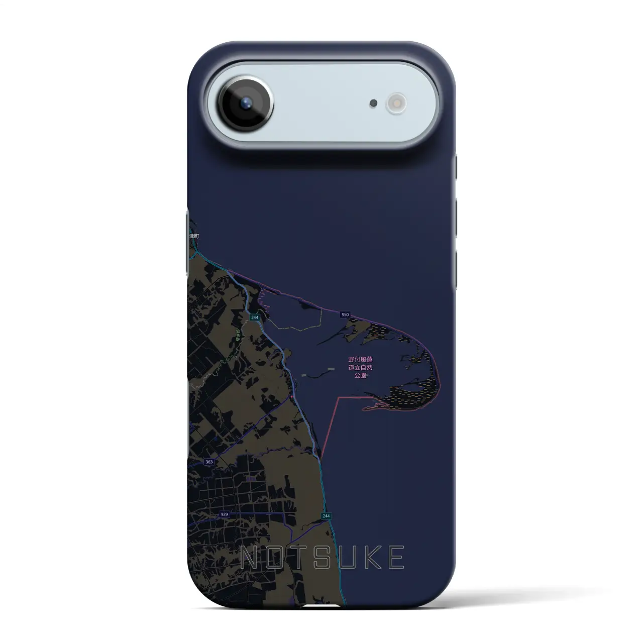 【野付(北海道)】地図柄iPhoneケース(バックカバータイプ)