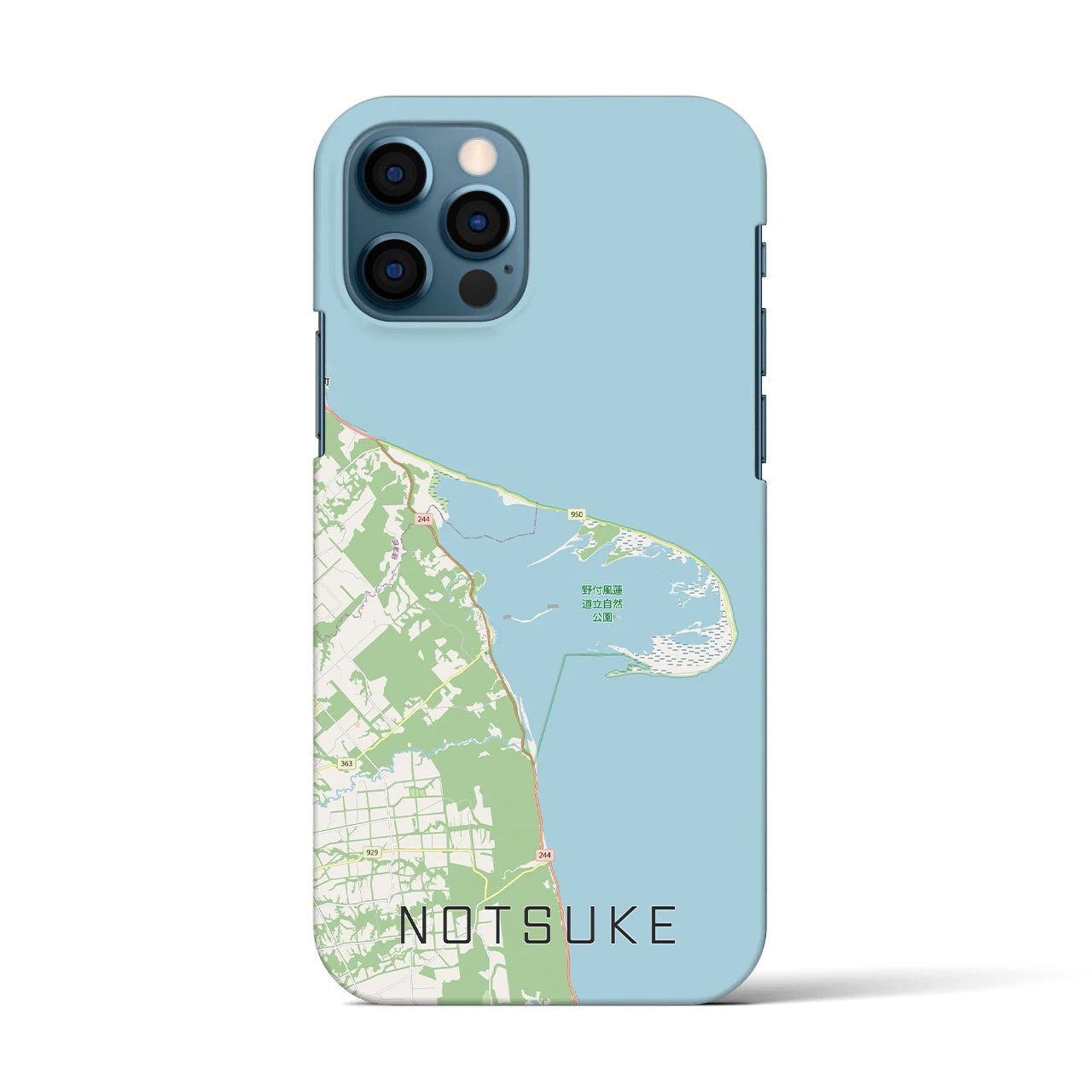 【野付(北海道)】地図柄iPhoneケース(バックカバータイプ)